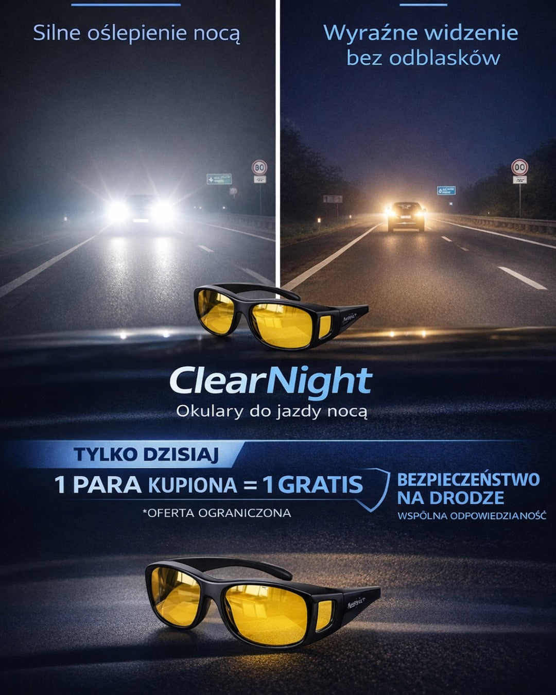 ClearNight - Okulary, które rozświetlą Twoją noc